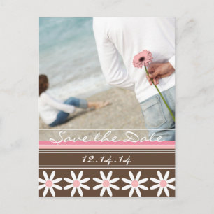 Carte Postale Faire-part Enregistrer la date avec vos photos