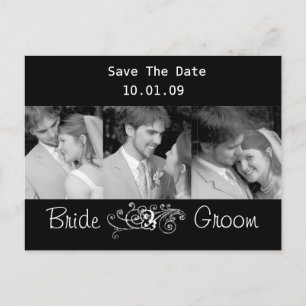 Carte Postale Faire-part Enregistrer la date avec vos photos