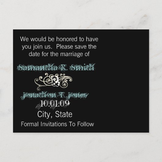 Carte Postale Faire-part Enregistrer la date avec votre photo (Dos)