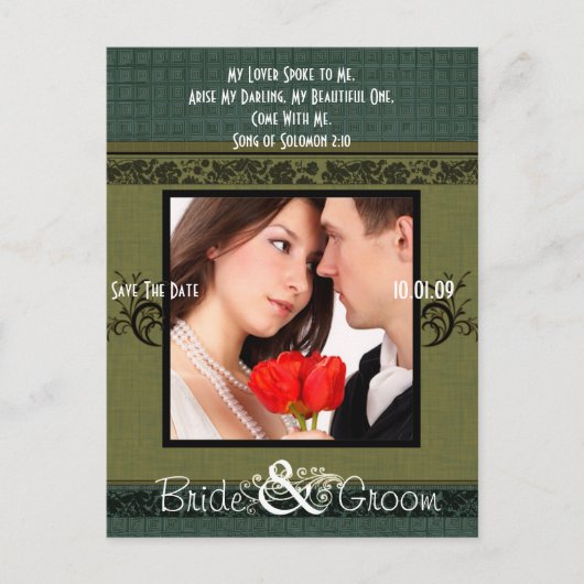 Carte Postale Faire-part Enregistrer la date avec votre photo (Devant)