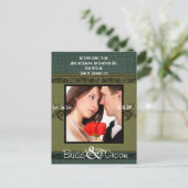 Carte Postale Faire-part Enregistrer la date avec votre photo (Debout devant)