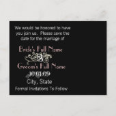 Carte Postale Faire-part Enregistrer la date avec votre photo (Dos)