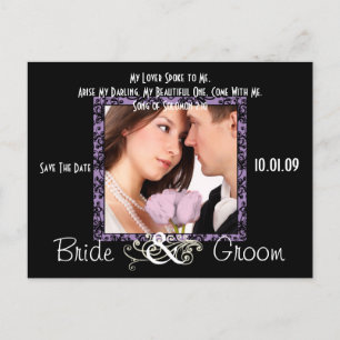 Carte Postale Faire-part Enregistrer la date avec votre photo