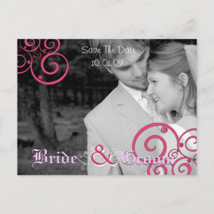 Carte Postale Faire-part Enregistrer la date avec votre photo