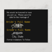 Carte Postale Faire-part Enregistrer la date avec votre photo (Dos)