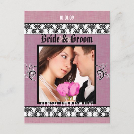 Carte Postale Faire-part Enregistrer la date avec votre photo (Devant)