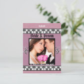 Carte Postale Faire-part Enregistrer la date avec votre photo (Debout devant)