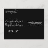 Carte Postale Faire-part Enregistrer la date avec votre photo en blanc et n (Dos)