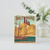 Carte Postale Faire-part Enregistrer la date - Baltimore, MD (Debout devant)
