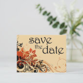 Carte Postale Faire-part enregistrer la date : brise fleur : (Debout devant)