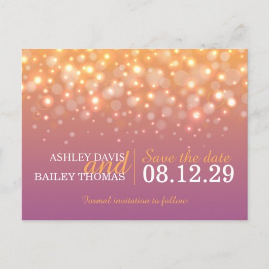 Carte Postale Faire-part Enregistrer la date bulles de champagne mariage ca (Devant)