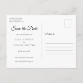 Carte Postale Faire-part Enregistrer la date Calendrier Rustic Wood Gold He (Dos)