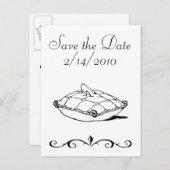 Carte Postale Faire-part Enregistrer la date Cinderella Slipper Fairytale A (Devant / Derrière)