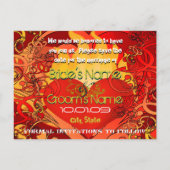 Carte Postale Faire-part Enregistrer la date - Coeurs en feu (Dos)