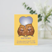 Carte Postale Faire-part Enregistrer La Date : Couple De Hamster Cute : Coe (Debout devant)