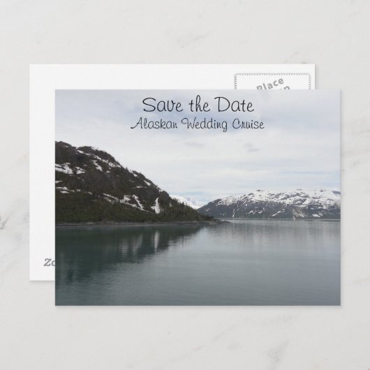 Carte Postale Faire-part Enregistrer la date croisière en Alaska (Devant / Derrière)
