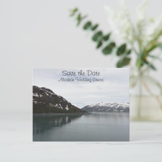 Carte Postale Faire-part Enregistrer la date croisière en Alaska (Debout devant)