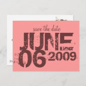 Carte Postale Faire-part Enregistrer la date - Customisé (Devant / Derrière)