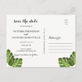 Carte Postale Faire-part Enregistrer la date de la rubrique Tropical | cart (Dos)