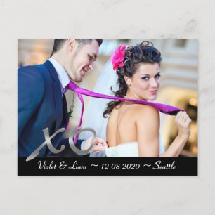 Carte Postale Faire-part Enregistrer la date de la XO Silver