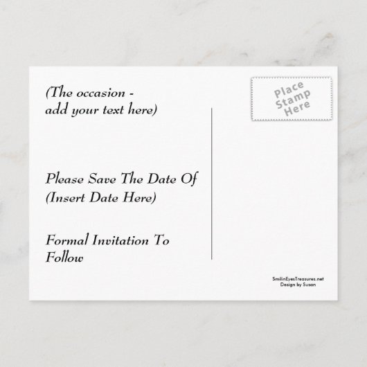 Carte Postale Faire-part Enregistrer La Date De Vacances Elf Sur Wreath (Dos)