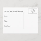 Carte Postale Faire-part Enregistrer La Date : Deux Chevaux : Se Faire Hitc (Dos)