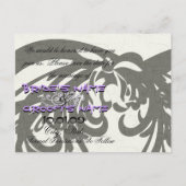 Carte Postale Faire-part Enregistrer la date Élégance noir et blanc (Dos)