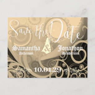 Carte Postale Faire-part Enregistrer La Date Élégante Cala Lily