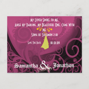 Carte Postale Faire-part Enregistrer La Date Élégante Cala Lily