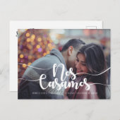 Carte Postale Faire-part Enregistrer la date en Español, espagnol Enregistr (Devant / Derrière)