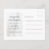 Carte Postale Faire-part Enregistrer la date Eucalyptus Dusty Mariage photo (Dos)