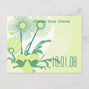 Carte Postale Faire-part Enregistrer la date Fleurs de chaux amusantes et a