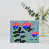 Carte Postale Faire-part Enregistrer La Date Fleurs Sauvages (Debout devant)