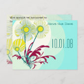 Carte Postale Faire-part Enregistrer la date florale (Devant / Derrière)