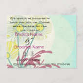 Carte Postale Faire-part Enregistrer la date florale (Dos)