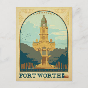 Carte Postale Faire-part Enregistrer la date - Fort Worth, TX