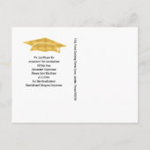 Carte Postale Faire-part Enregistrer La Date Graduation Faux Gold Grad (Dos)