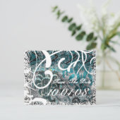 Carte Postale Faire-part Enregistrer La Date - Hiver/Mariage de automne (Debout devant)