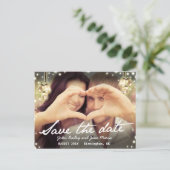 Carte Postale Faire-part Enregistrer la date Jam Jar Light Rustic Postcard (Debout devant)