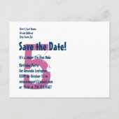 Carte Postale Faire-part Enregistrer la date Je suis cinq fête d'anniversai (Dos)