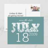 Carte Postale Faire-part Enregistrer la date - juillet - Customisé (Devant / Derrière)