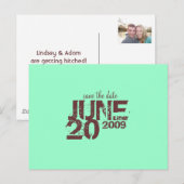 Carte Postale Faire-part Enregistrer la date juin - Customisé (Devant / Derrière)