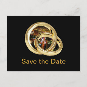 Carte Postale Faire-part Enregistrer la date Las Vegas "Bride & Groom Bands