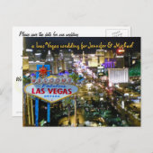 Carte Postale Faire-part Enregistrer la date Las Vegas Mariages Plutôt rose (Devant / Derrière)