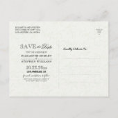 Carte Postale Faire-part Enregistrer La Date Mason Jar String Lights Chalkb (Dos)