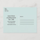 Carte Postale Faire-part Enregistrer La Date Mason Jar & String Lights Mari (Dos)