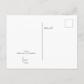 Carte Postale Faire-part Enregistrer la date moderne Poudre Bleue (Dos)