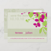 Carte Postale Faire-part ENREGISTRER LA DATE :: natif 4 (Devant / Derrière)