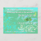 Carte Postale Faire-part Enregistrer la date - Oiseaux volants - (Dos)