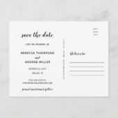 Carte Postale Faire-part enregistrer la date or chic destination mariage (Dos)
